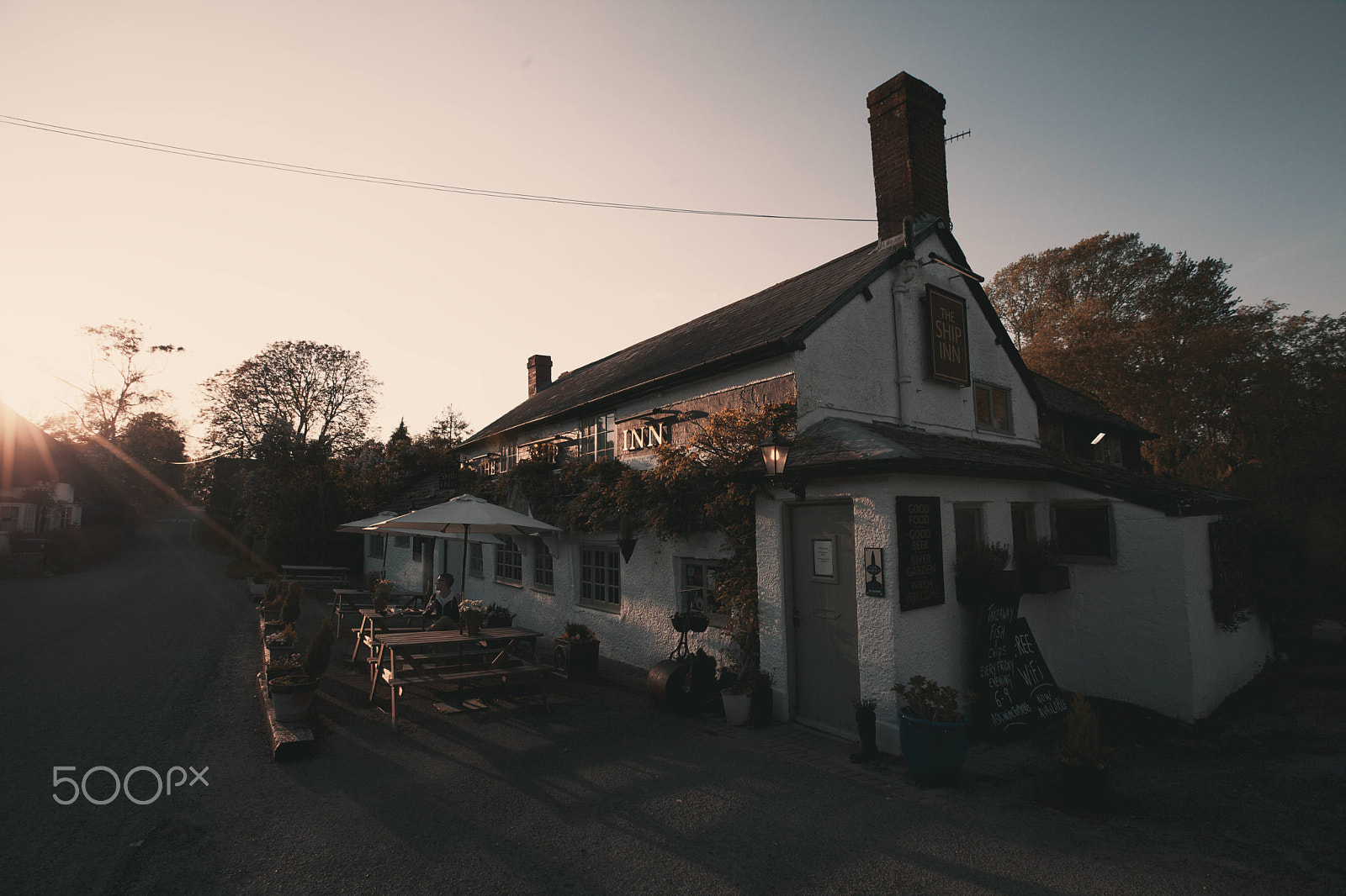 16.0 - 35.0 mm sample photo. Small inn down the road photography