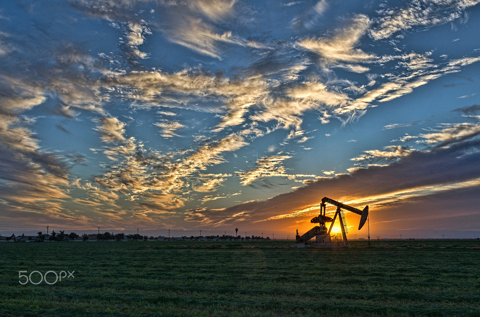 Sigma 24-70mm F2.8 EX DG HSM sample photo. Bakersfield's oil pumps photography