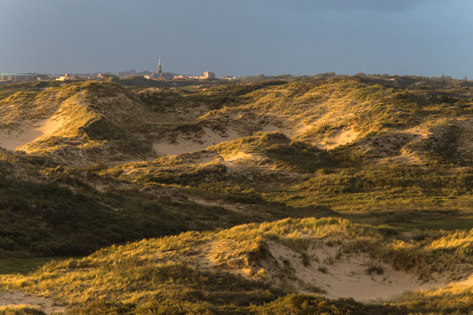 Canon EF 70-200mm F4L IS USM sample photo. Dutch dunes at sunset photography