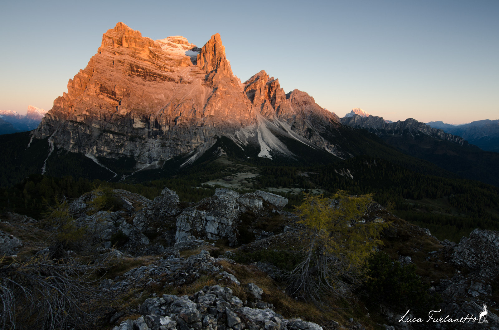 Nikon AF-S Nikkor 14-24mm F2.8G ED sample photo. Sunrise at mt. pelmo photography