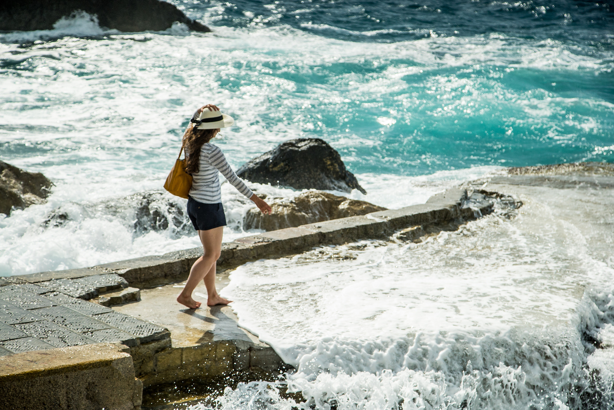 24-105mm F4 G SSM OSS sample photo. Getting feet wet photography