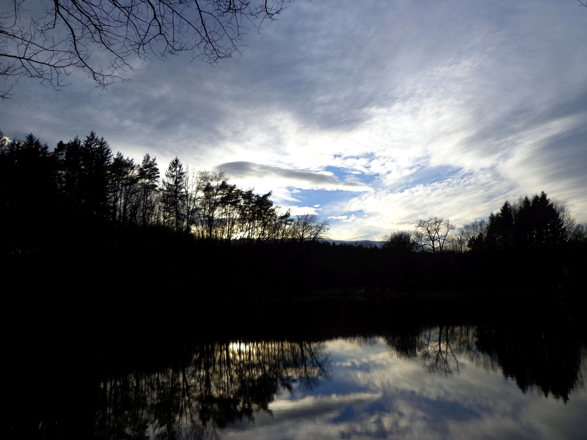 Sony DSC-W650 sample photo. Evening over a lake photography