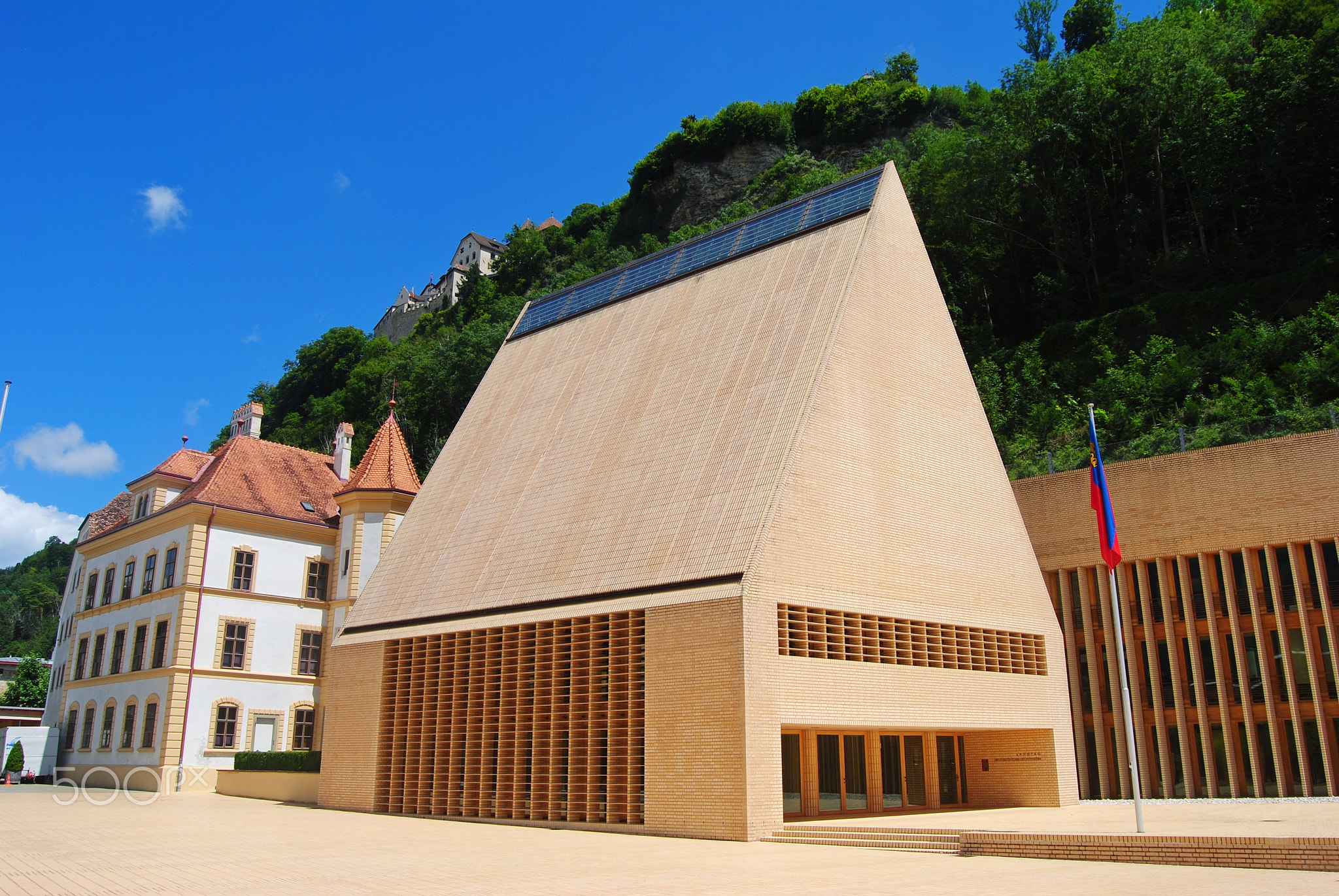 The Parliament building in Vaduz