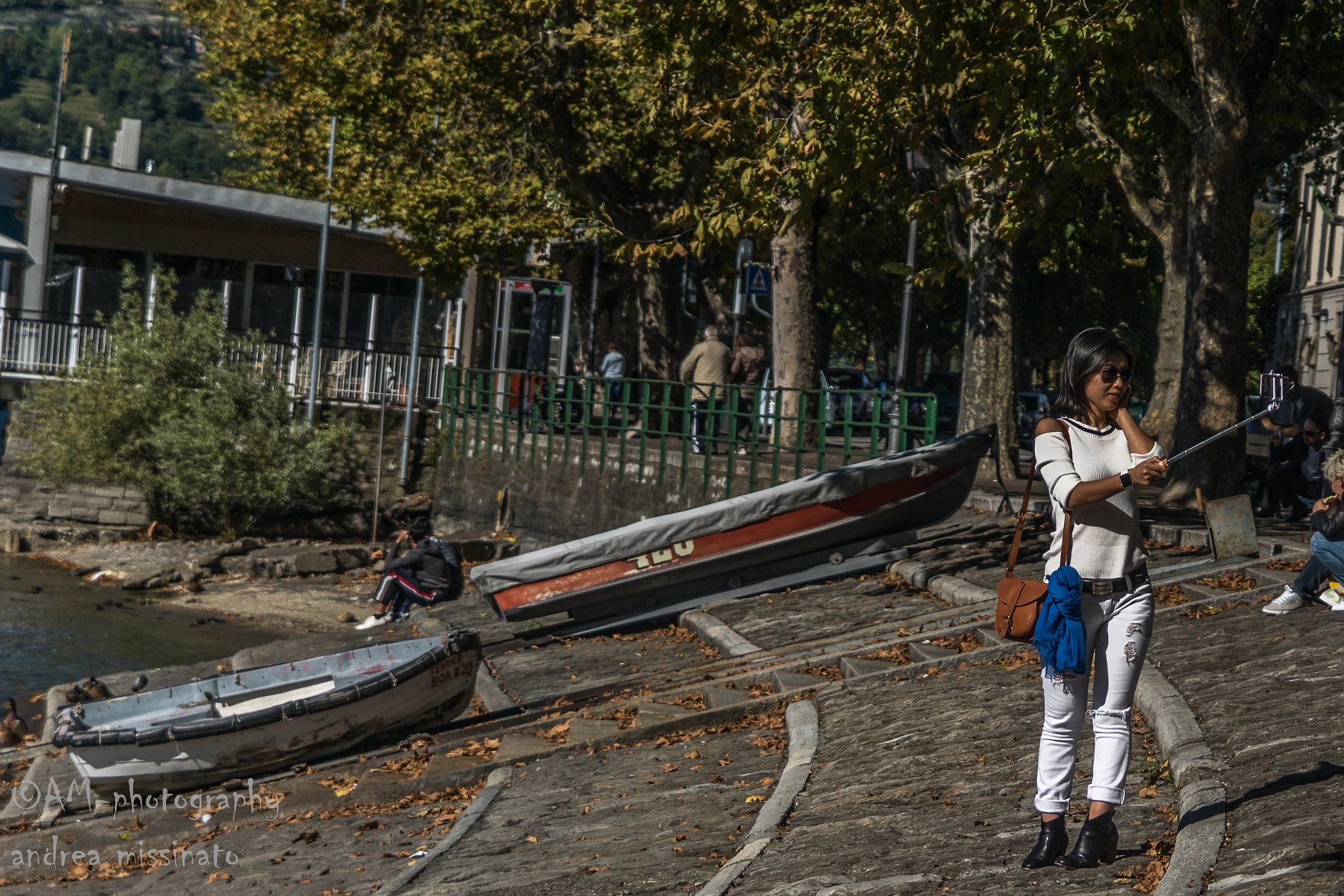 Sony ILCA-77M2 sample photo. Selfie with boats photography