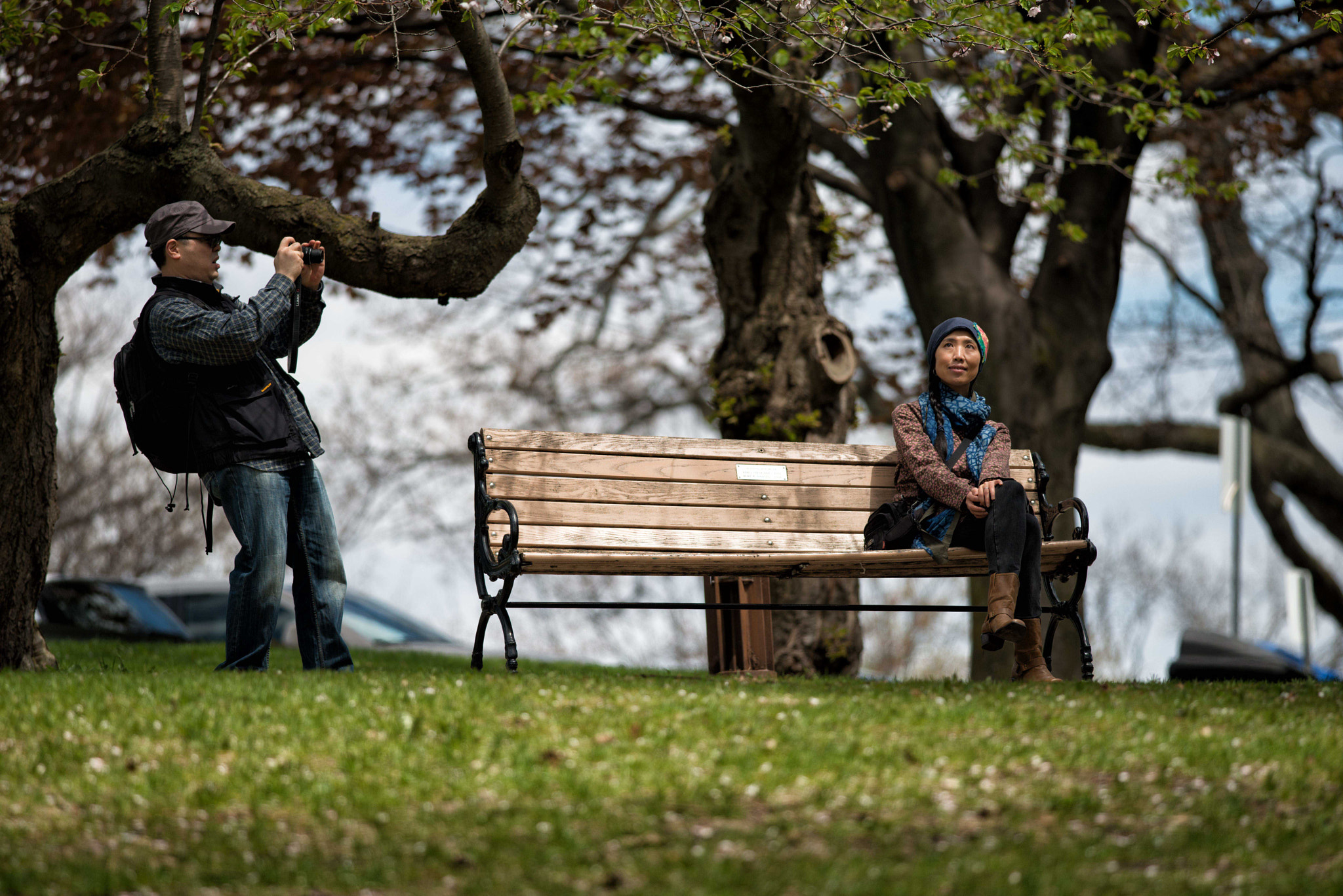 Nikon AF-S Nikkor 300mm F4D ED-IF sample photo. Bench portrait photography