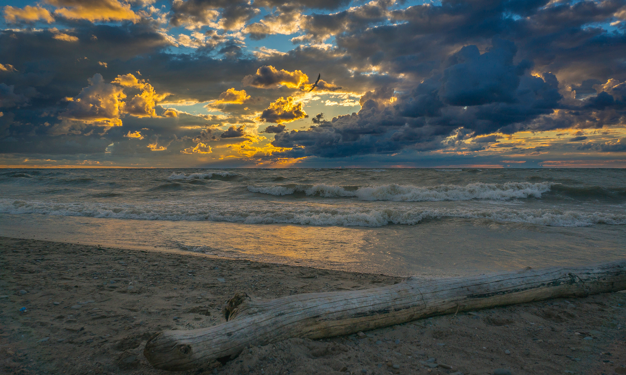 Sony Alpha NEX-5T sample photo. Lake erie storm photography
