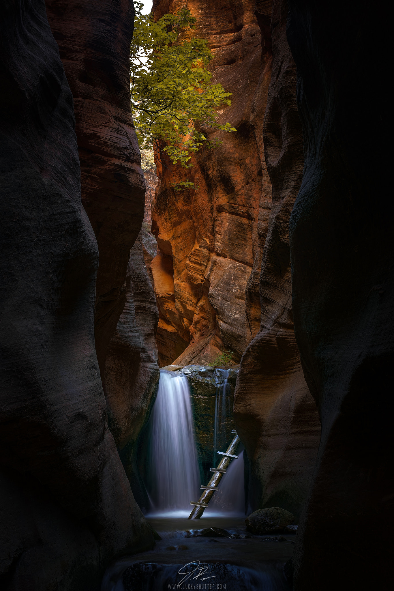 50mm F1.4 SSM sample photo. Upper kanarraville falls, ut photography