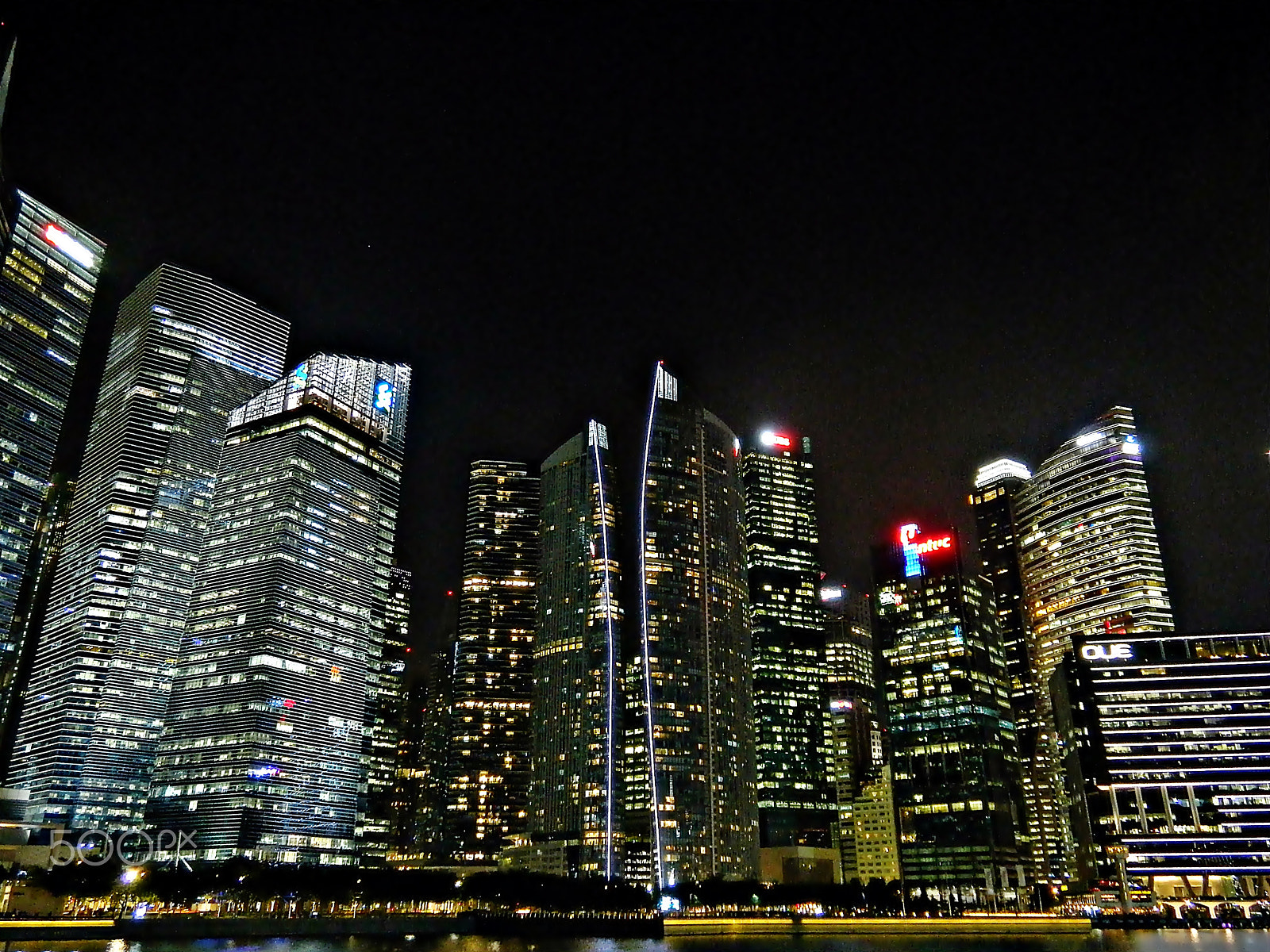 Nikon Coolpix S1200pj sample photo. City by night singapore : marina photography