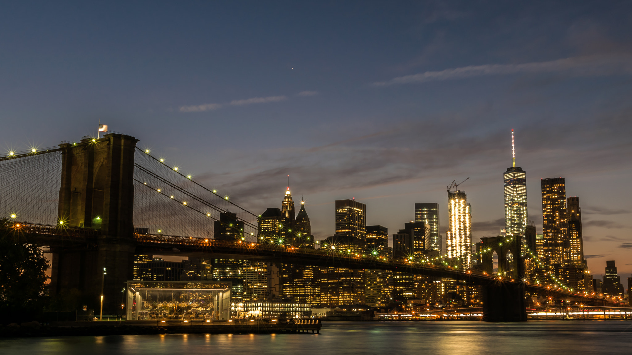 Nikon D5300 + Nikon AF-S Nikkor 20mm F1.8G ED sample photo. Manhattan as viewed by brooklyn bridge photography