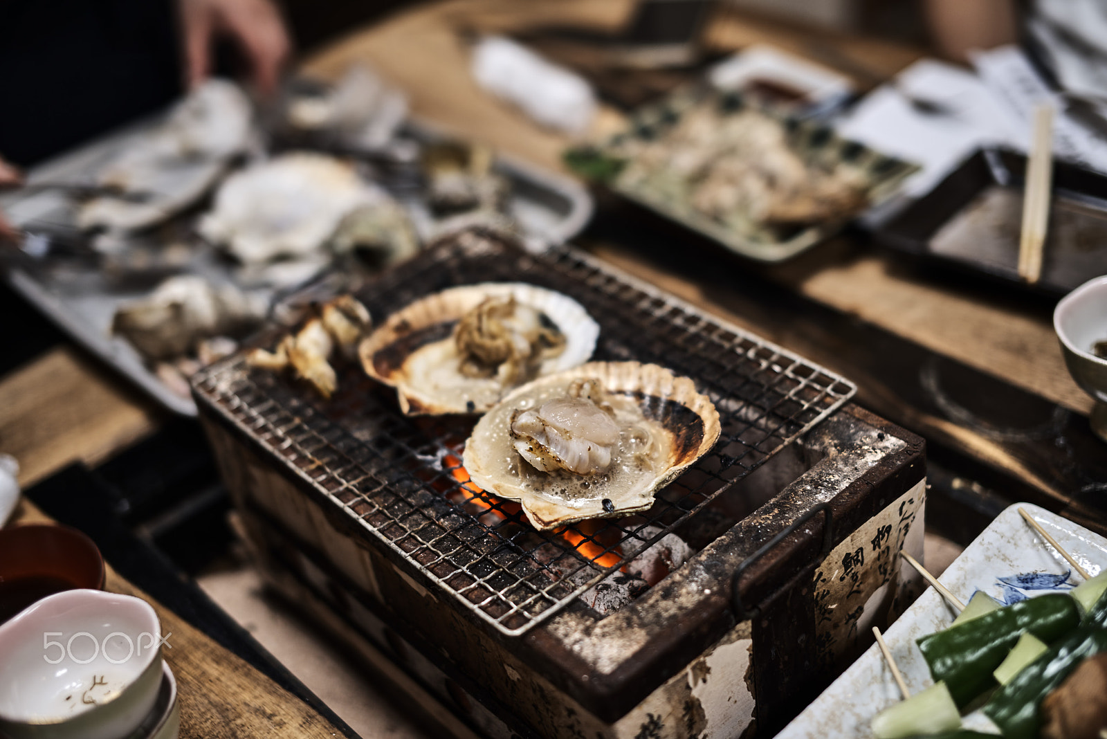 Sigma 50mm F1.4 EX DG HSM sample photo. Charcoal-grilled scallops photography