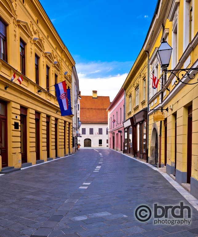 Canon EOS 6D + Canon EF 16-35mm F4L IS USM sample photo. Street of baroque town varazdin photography