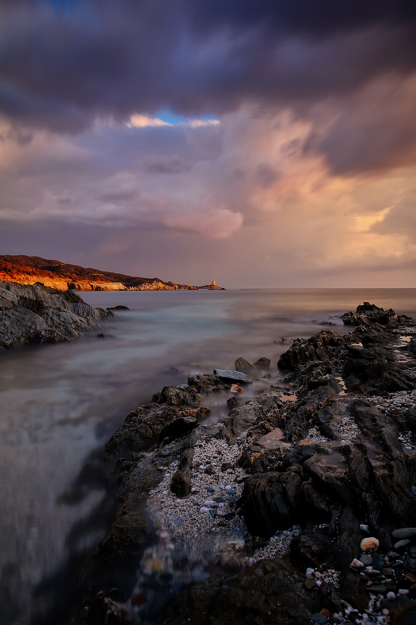 Canon EOS 60D + Canon EF 16-35mm F4L IS USM sample photo. Sardegna - le prime luci del tramonto photography