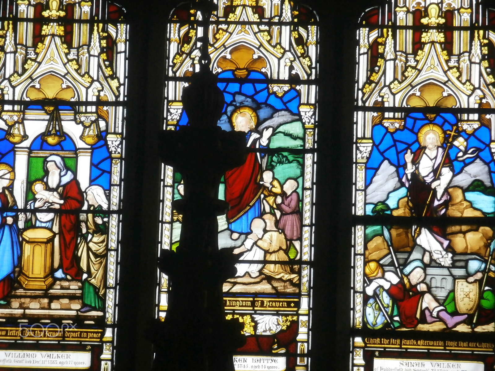 Olympus VG170 sample photo. Stain glass window from a church in huddersfield photography