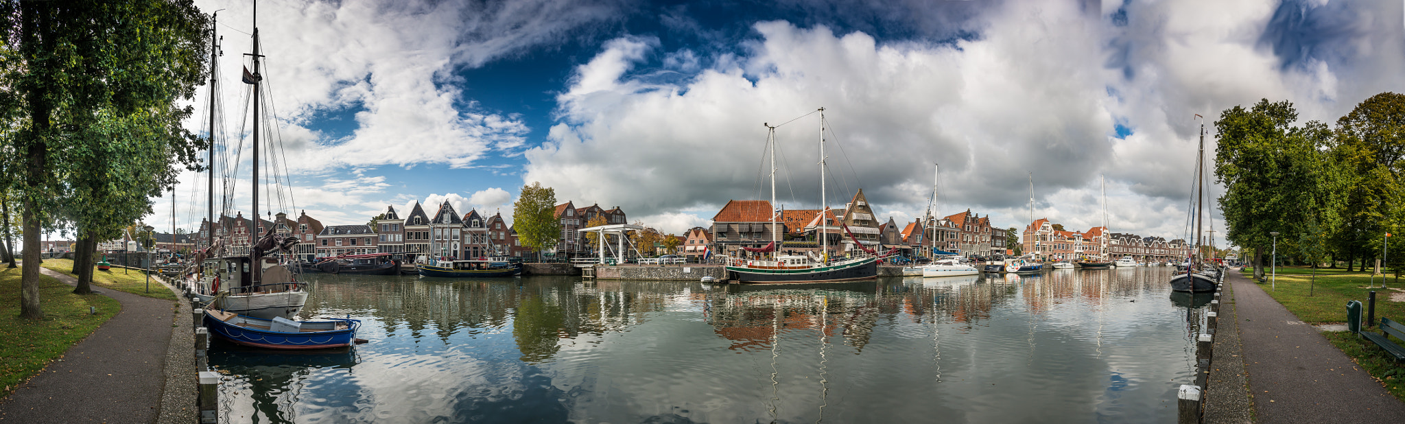 Sony a99 II + 24-70mm F2.8 sample photo. Pano port of hoorn, netherland photography