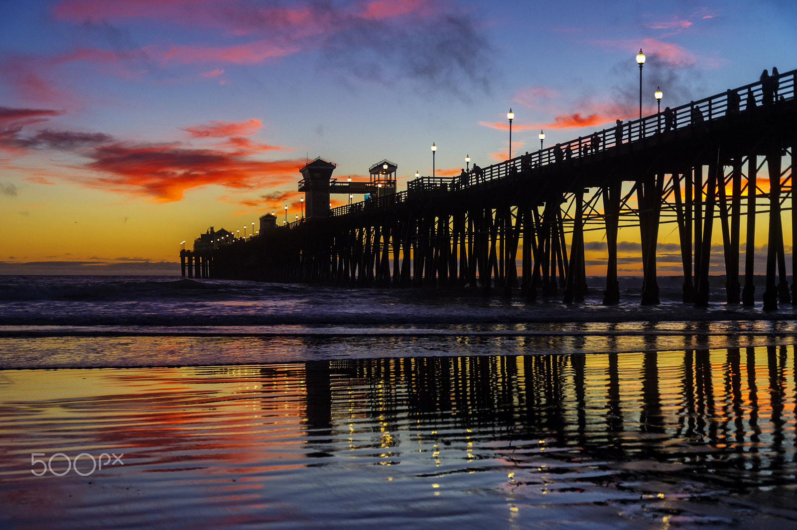 Nikon D3S sample photo. The oceanside pier at sunset - october 16, 2016 photography