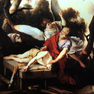 Abraham sacrifices Isaac