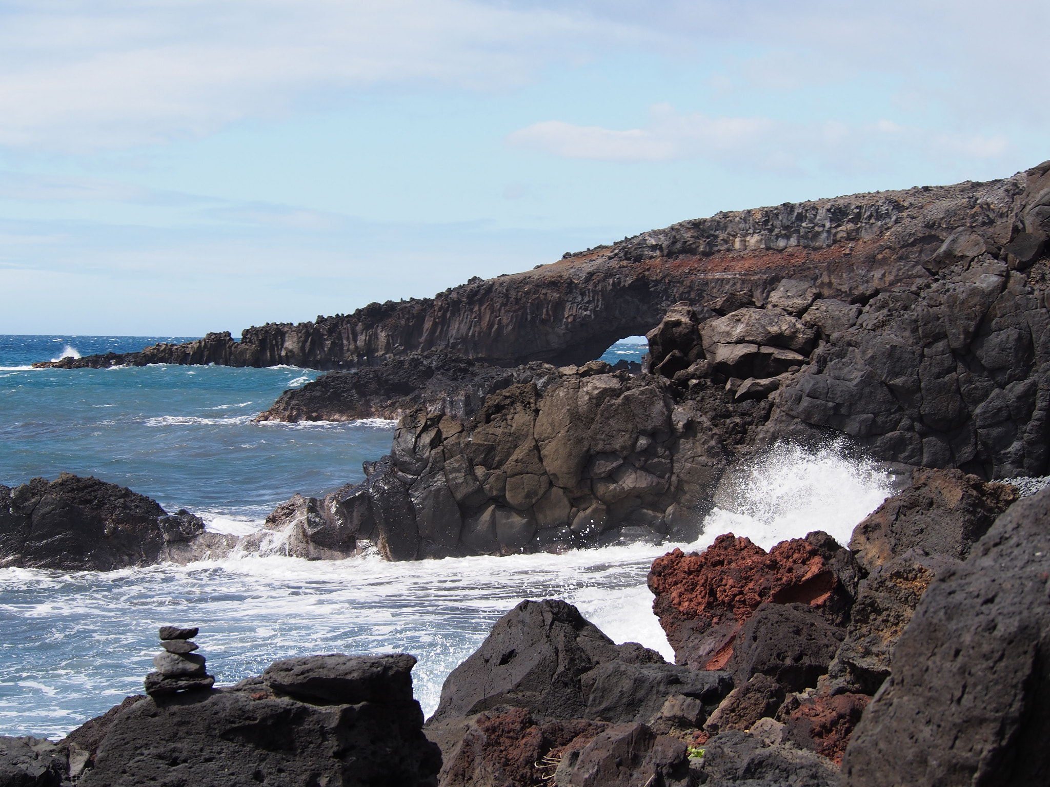 Olympus PEN E-PL5 sample photo. Rugged coastline near kaupo on maui photography
