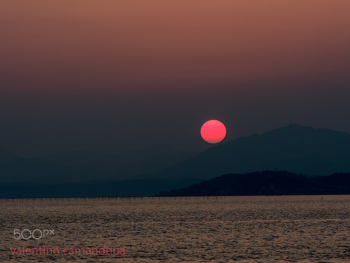 Olympus PEN-F + Olympus M.Zuiko Digital ED 40-150mm F2.8 Pro sample photo. Matsue sunset. photography