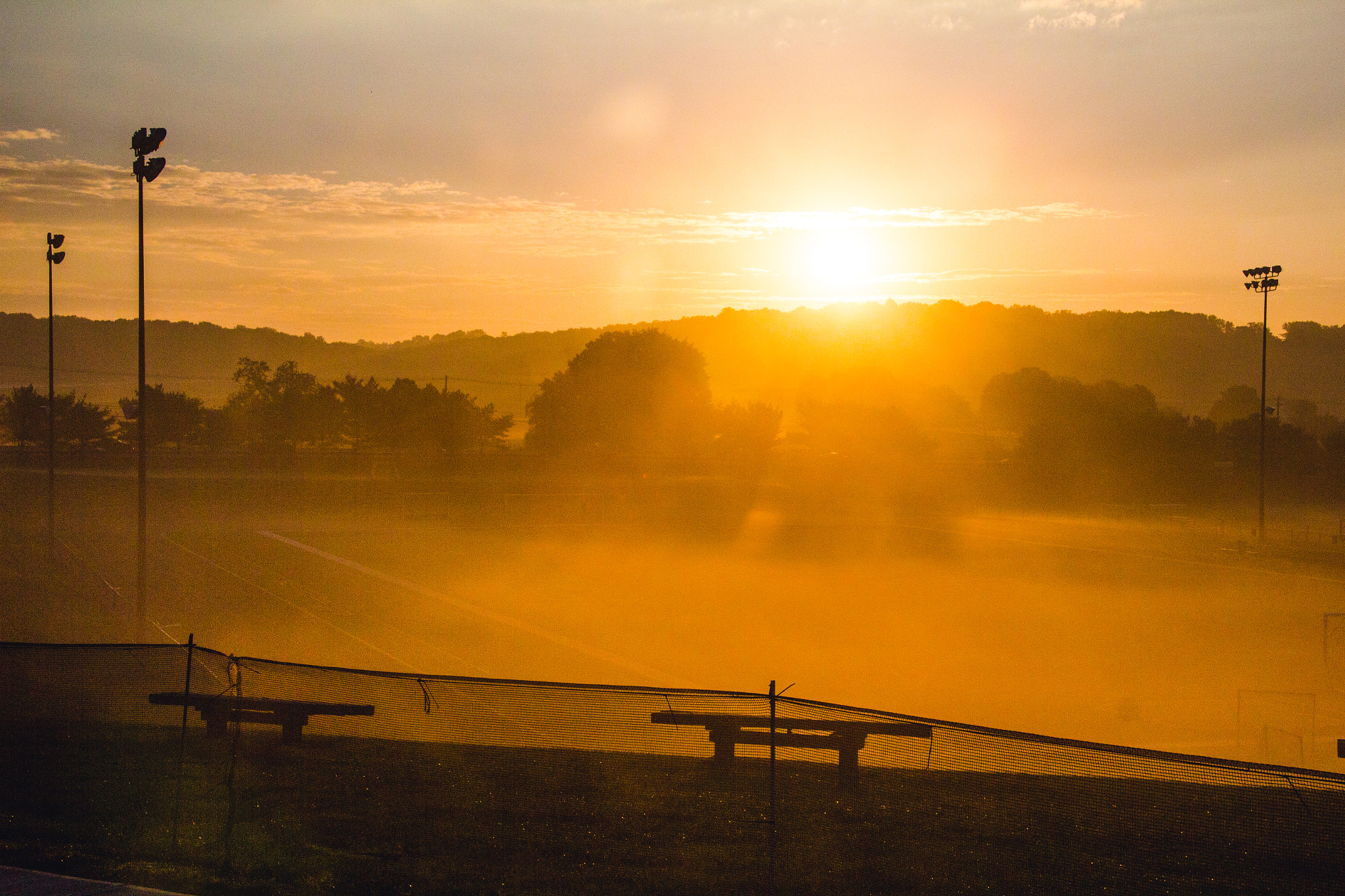 Canon EF-S 17-85mm F4-5.6 IS USM sample photo. Sunrise at school. photography