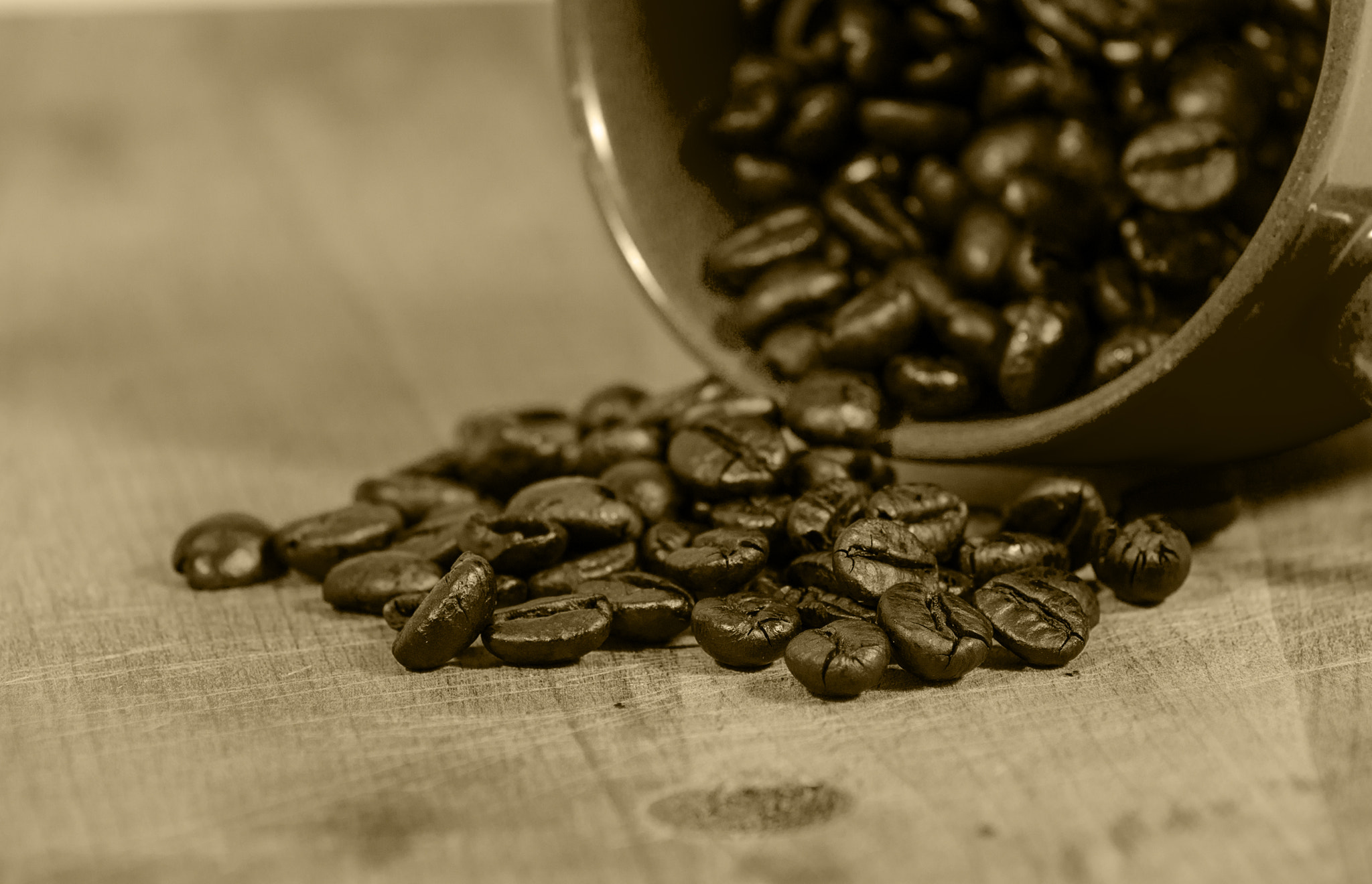 Nikon D7000 sample photo. Coffee beans in a cup photography