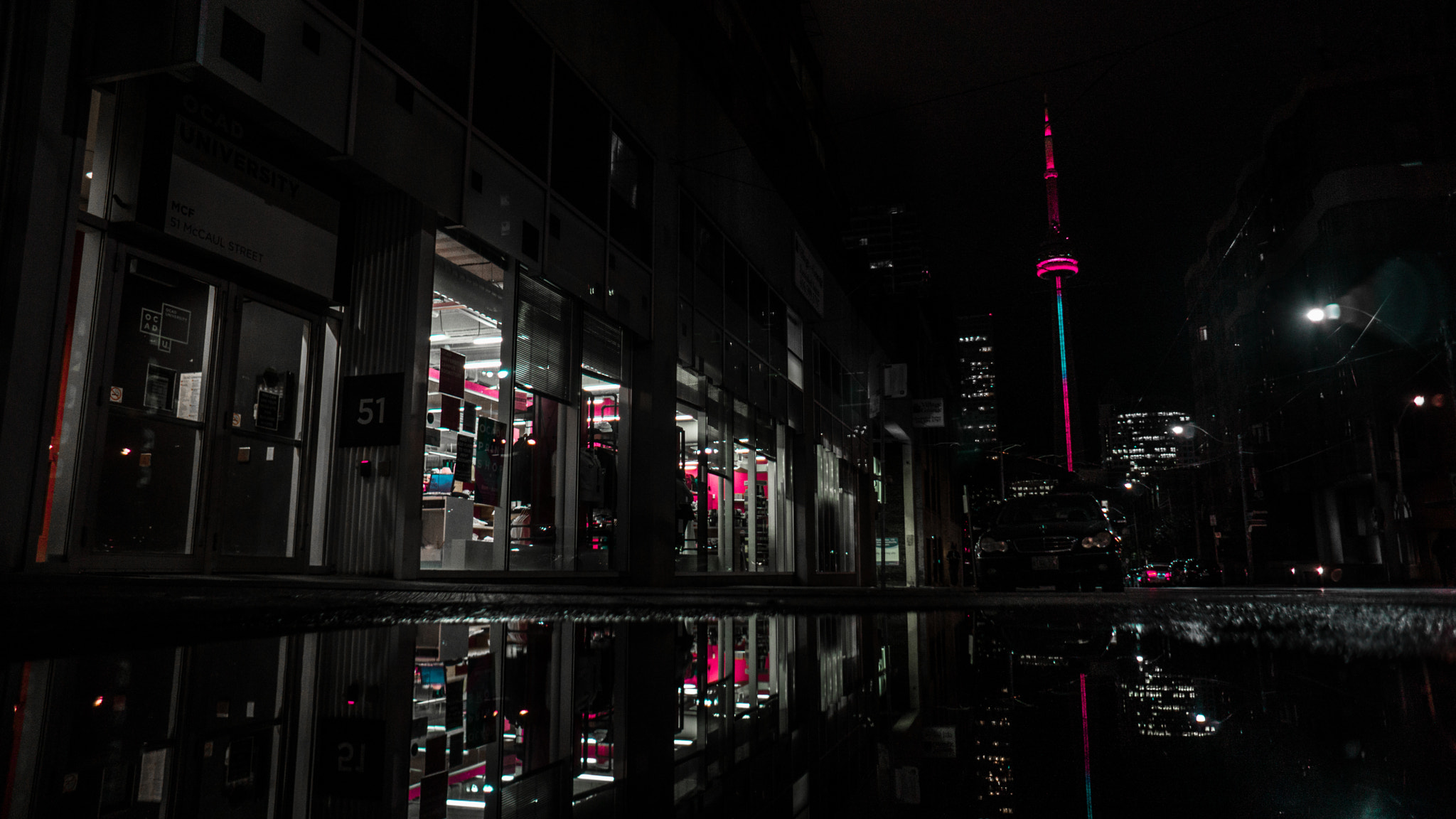 Sony Alpha NEX-7 + Sony E 16mm F2.8 sample photo. Nighttime in toronto v2 photography
