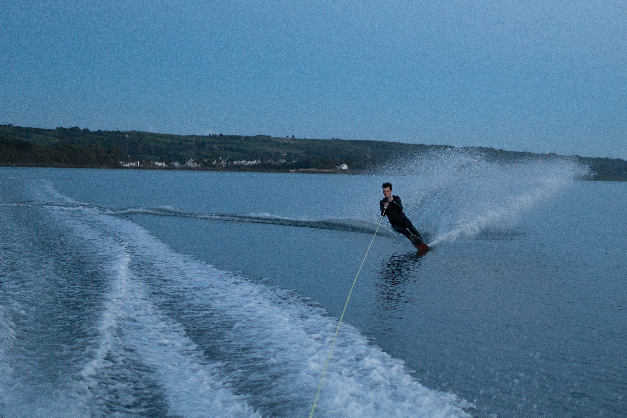 Sony a6300 + 30mm F1.4 DC DN | Contemporary 016 sample photo. Water skiing - october 2016 photography