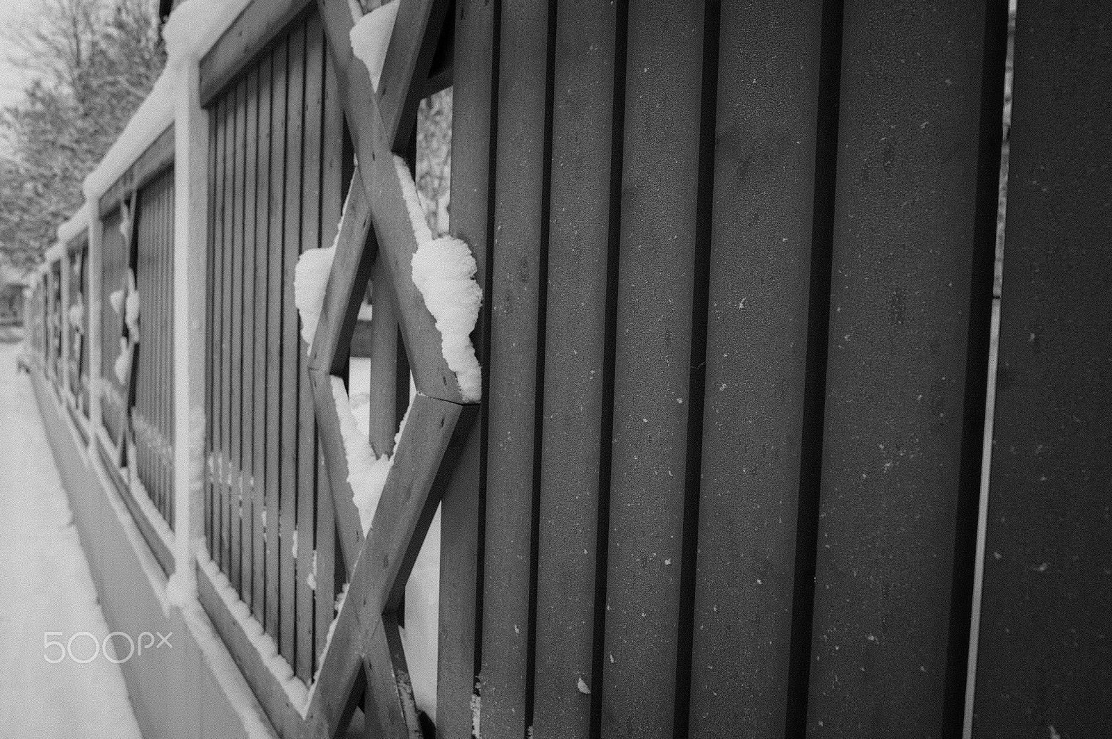 Pentax K20D sample photo. Fence photography