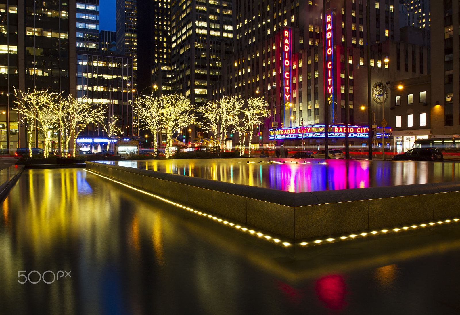 Canon EOS 7D + Canon EF 16-35mm F2.8L USM sample photo. Radio city reflections photography