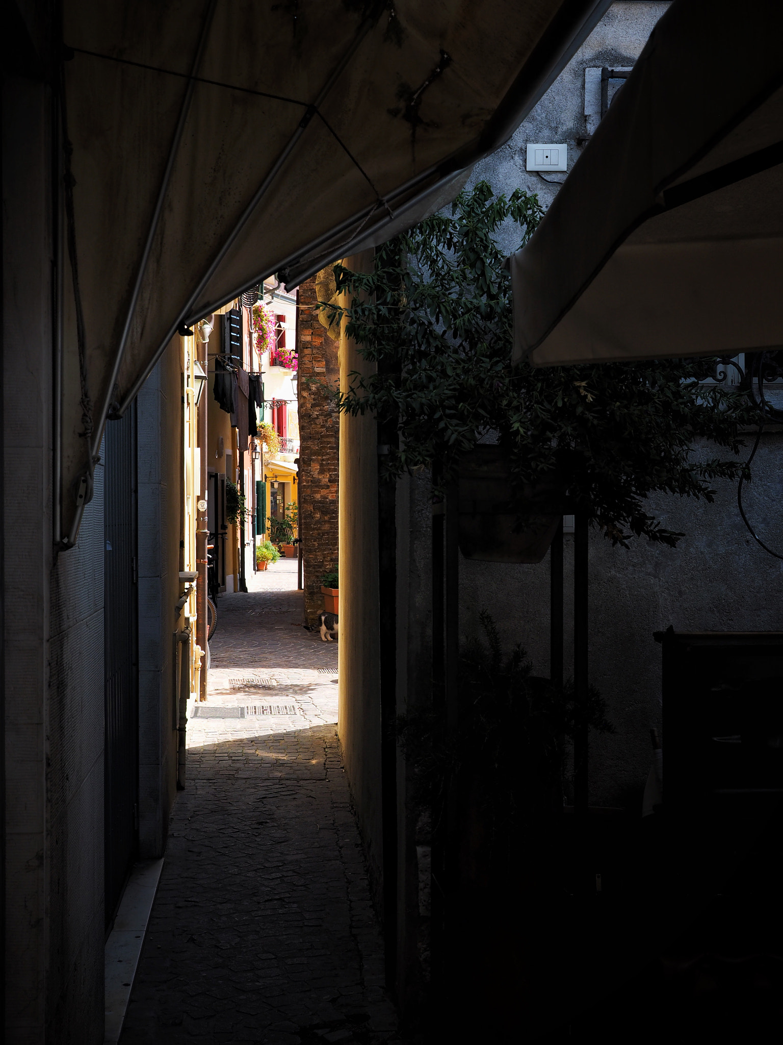 Panasonic Lumix G X Vario 12-35mm F2.8 ASPH Power OIS sample photo. Sunlit alley photography