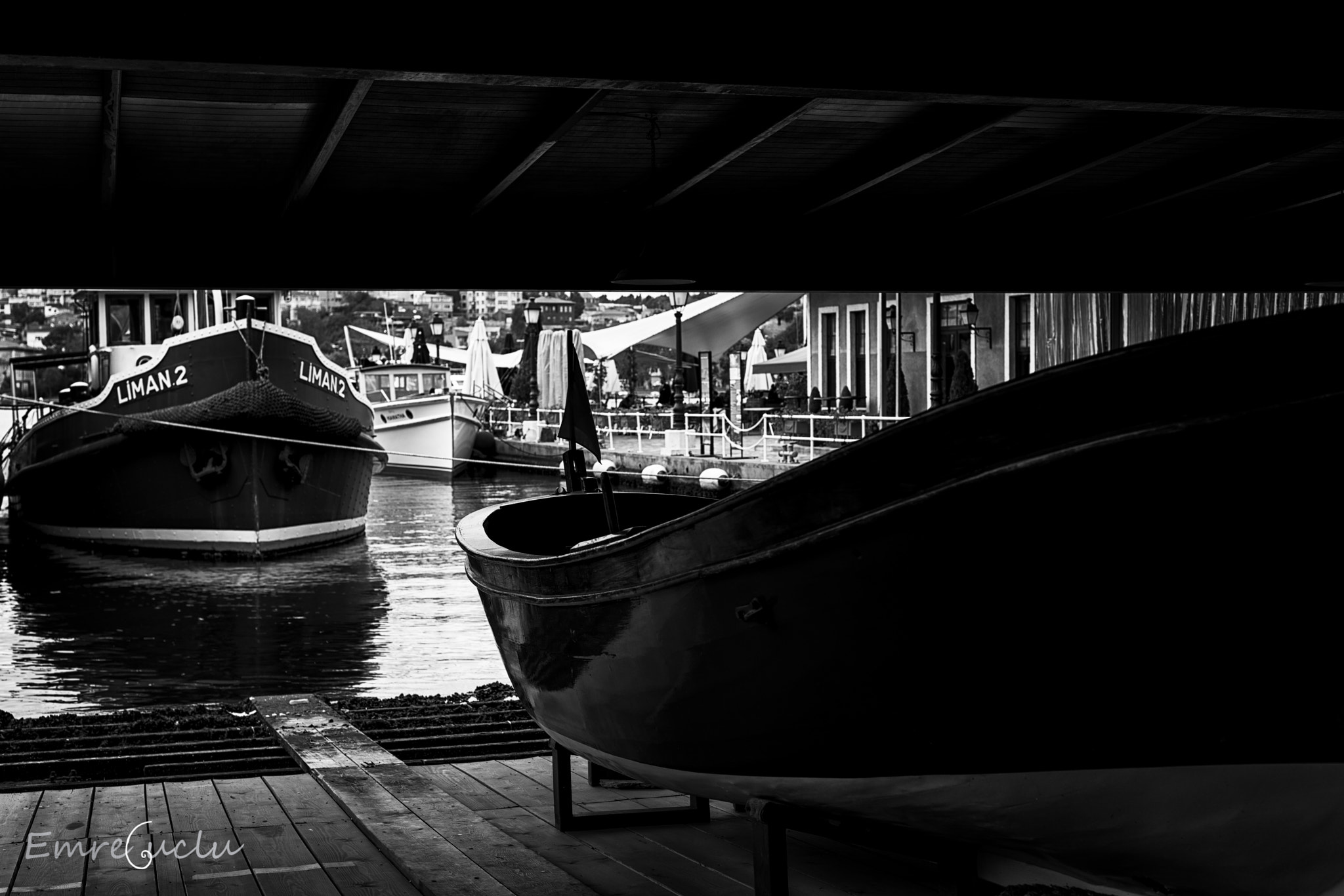 E 50mm F2 sample photo. Resting boats photography