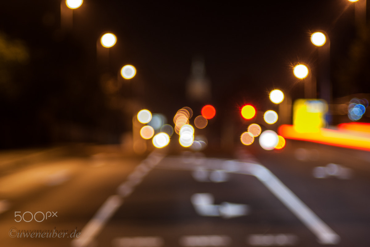 Pentax K10D sample photo. Town in bokeh photography