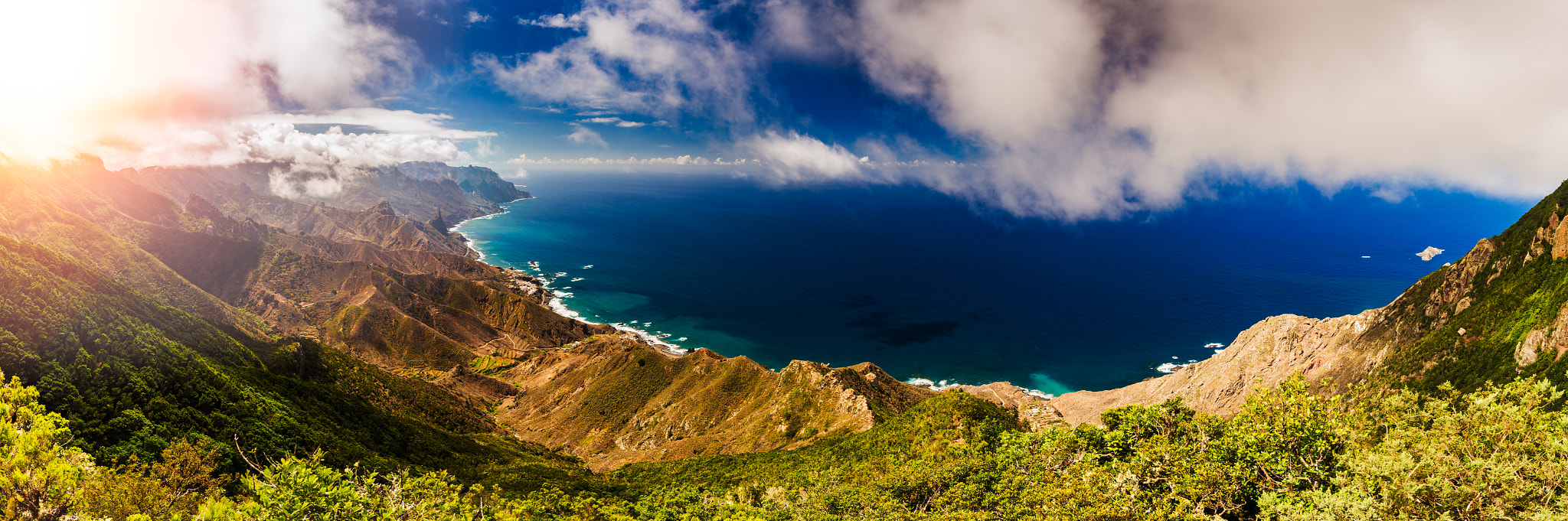 Canon EOS 700D (EOS Rebel T5i / EOS Kiss X7i) + Canon EF 16-35mm F4L IS USM sample photo. Anaga mountains view from mirador cabezo del tejo, tenerife island, spain photography