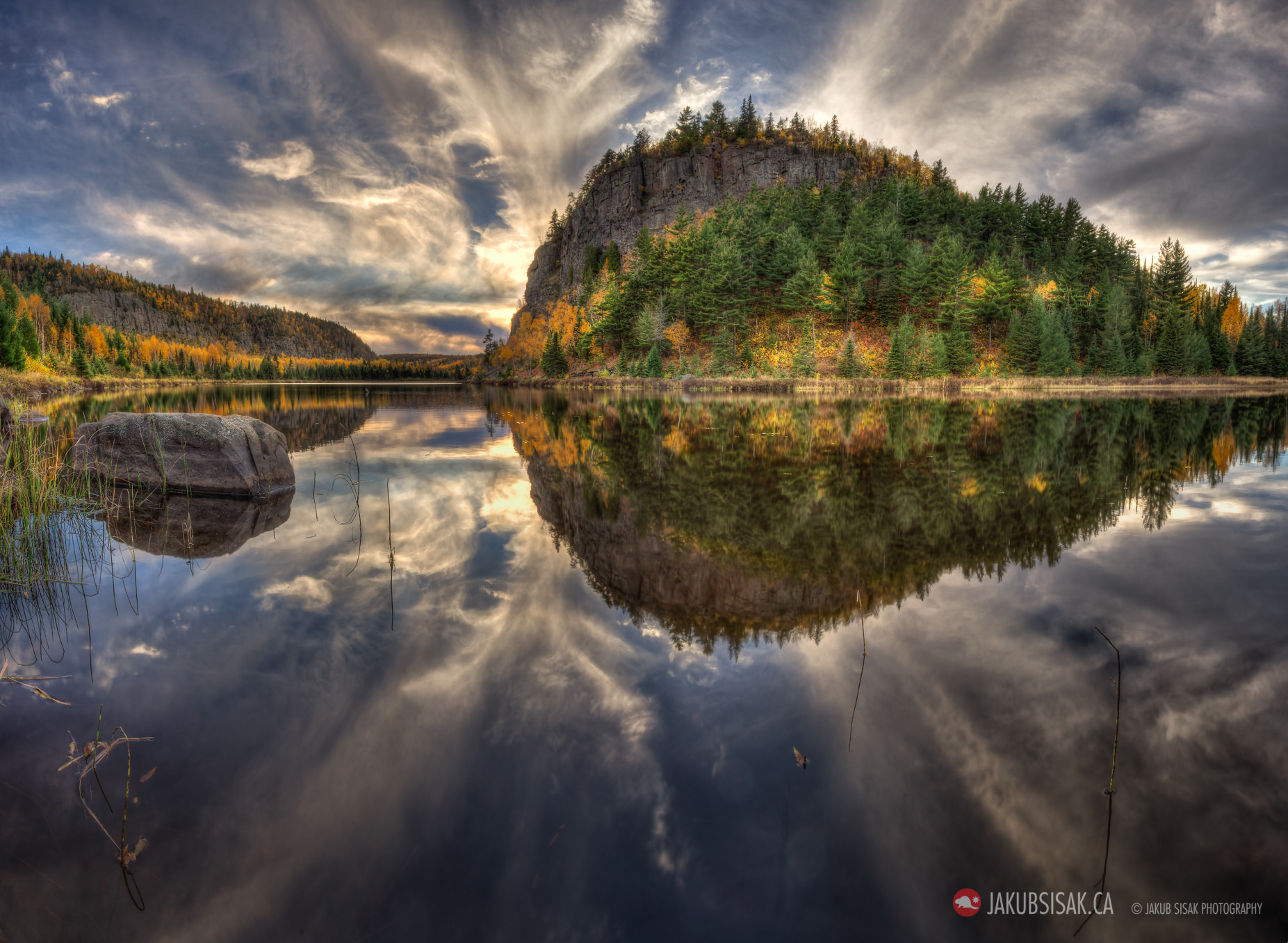 Canon EOS 6D + Canon EF 16-35mm F4L IS USM sample photo. Crescent lake golden hour hdr wide pano photography