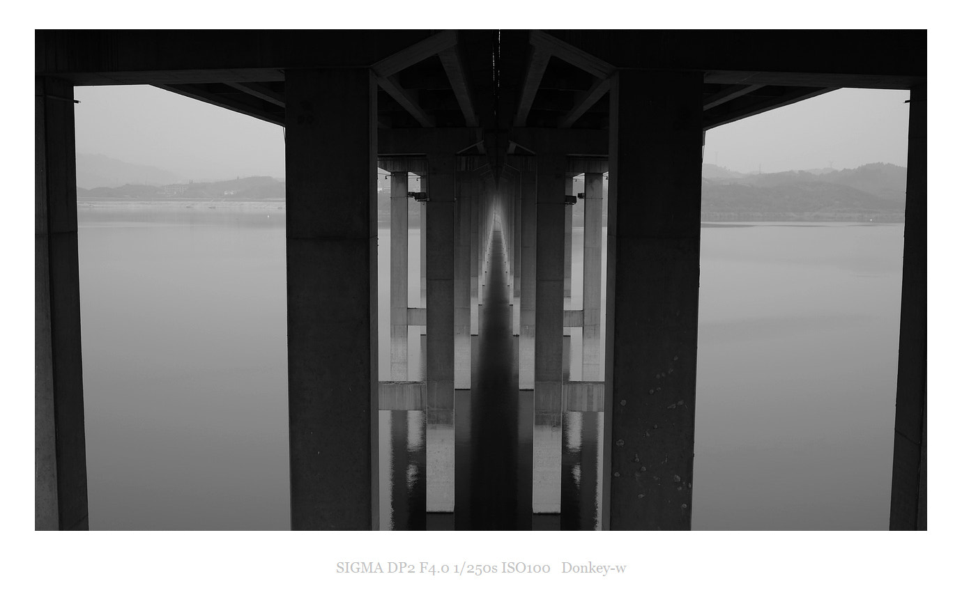 Sigma DP2 sample photo. Langhe river bridge photography