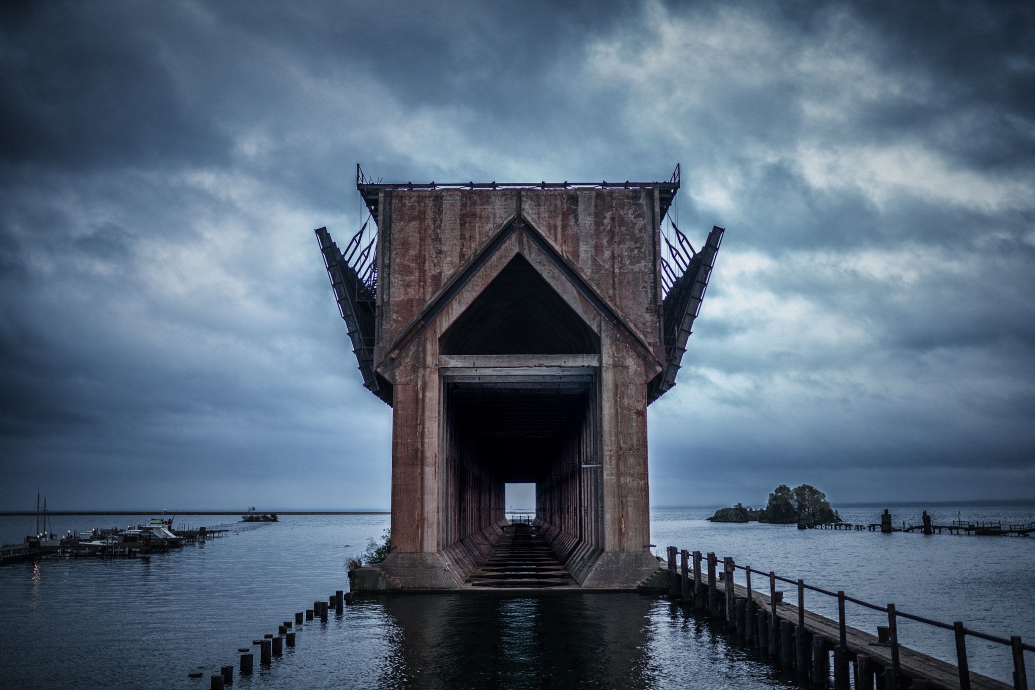 Sigma 35mm F1.4 DG HSM Art sample photo. Abandoned shipyard photography