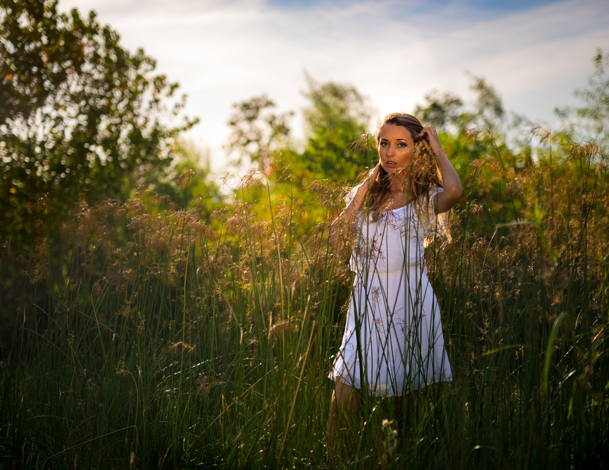 Sony a7R II + Canon 50mm F1.4 DG HSM | Art 014 sample photo. Jackie in the woods photography