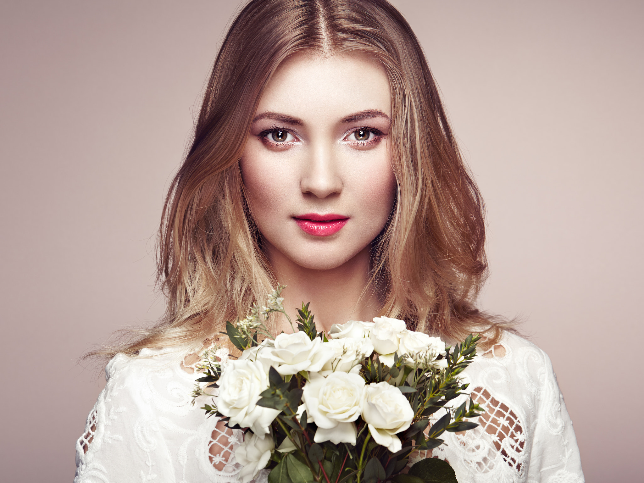 Canon EF 100mm F2.8L Macro IS USM sample photo. Portrait of beautiful sensual woman with elegant hairstyle photography