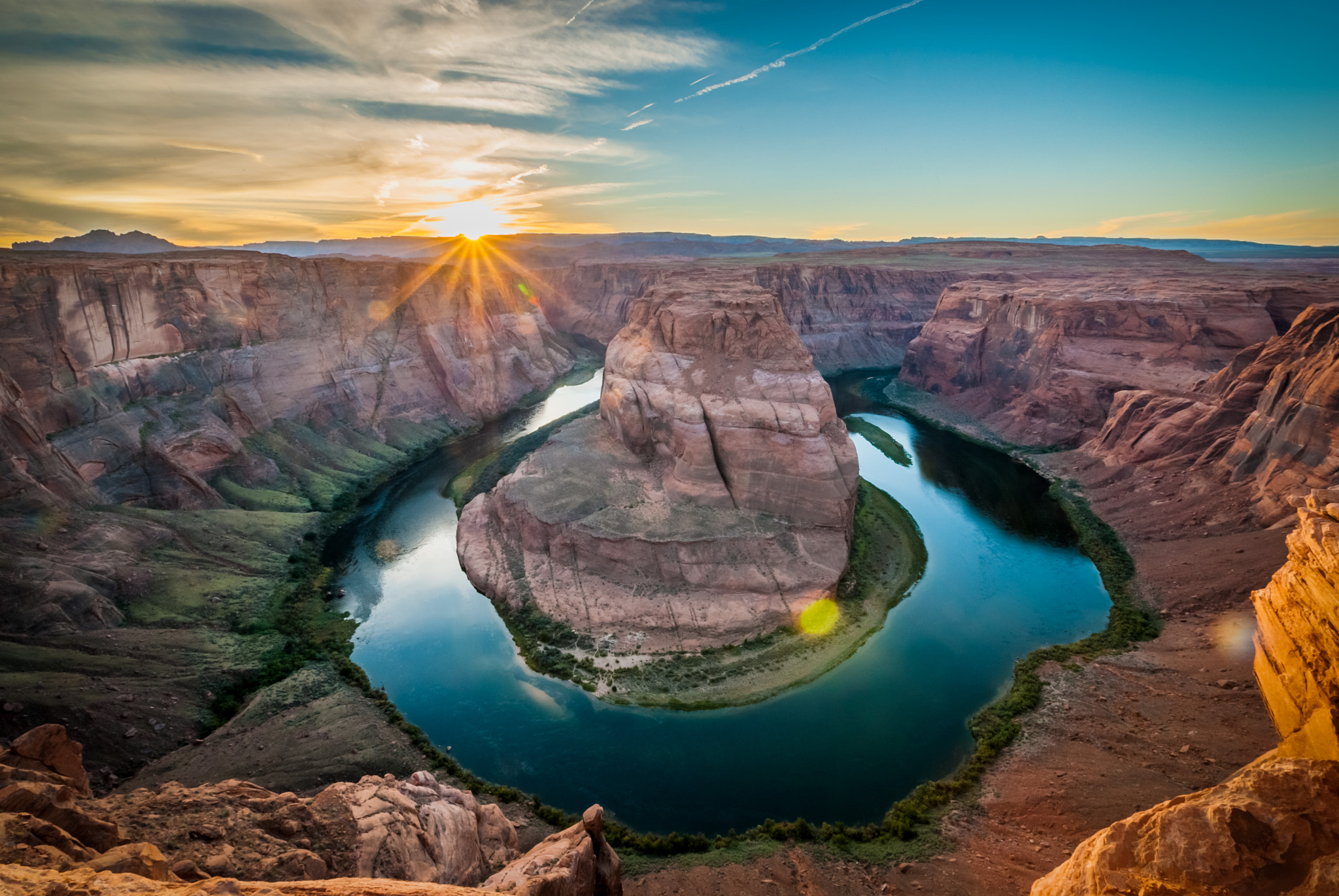 Nikon D80 + Sigma 10-20mm F3.5 EX DC HSM sample photo. Sunset at horseshoe bend photography