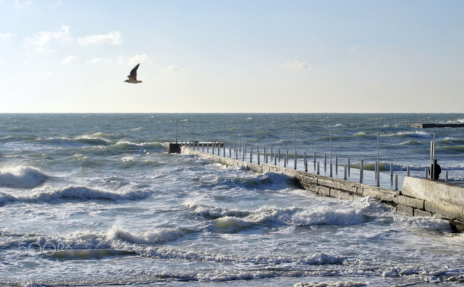 Nikon D3000 + Nikon AF-S Nikkor 50mm F1.4G sample photo. Stormy day in october in black sea photography