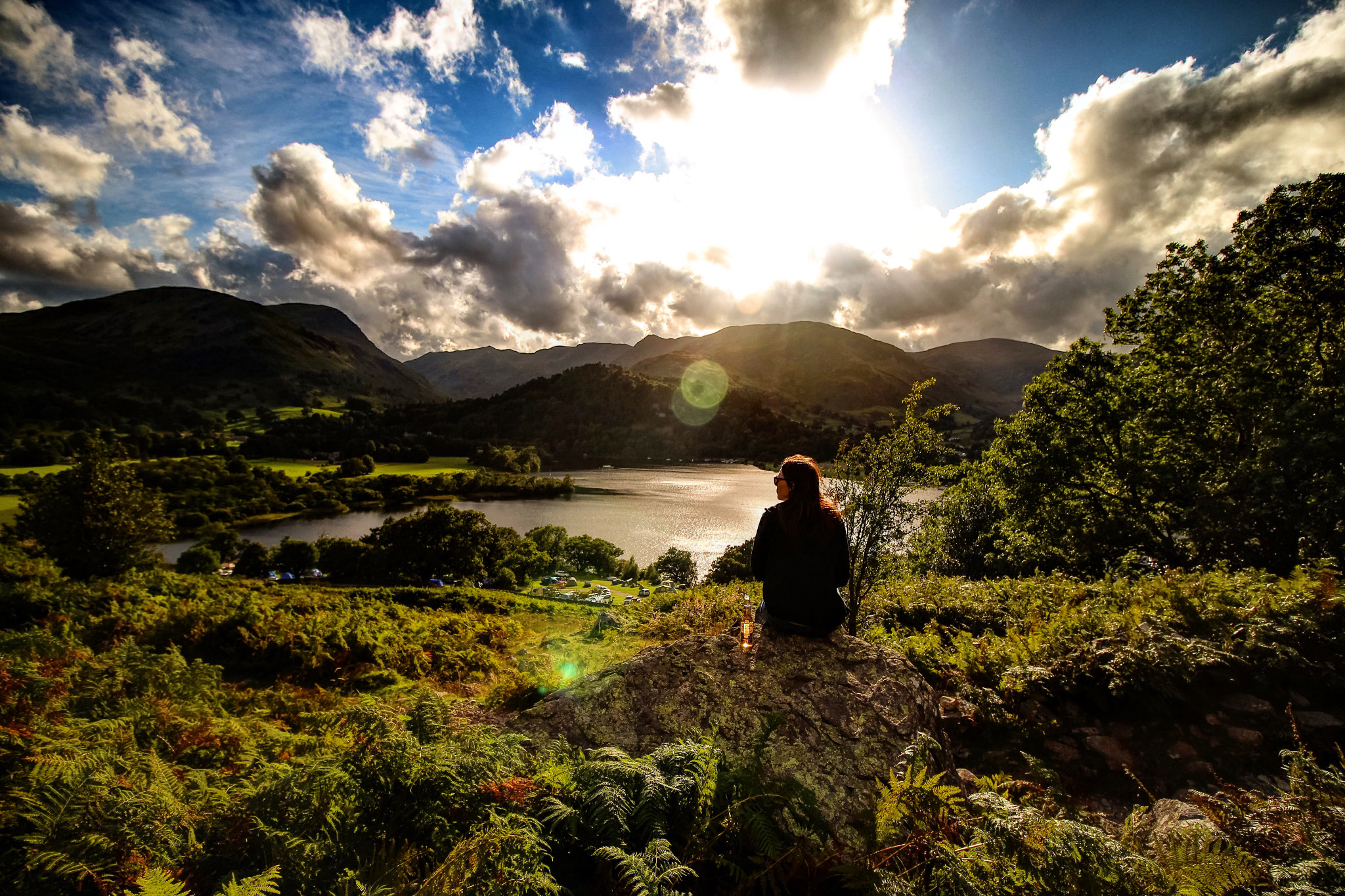 Canon EOS 650D (EOS Rebel T4i / EOS Kiss X6i) sample photo. Relaxing with a beer and my fiancée watching the sun set over ullswater photography
