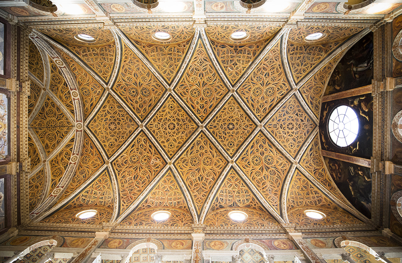 Canon EOS 6D + Canon EF 16-35mm F4L IS USM sample photo. Chiesa di san maurizio al monastero maggiore ceiling photography