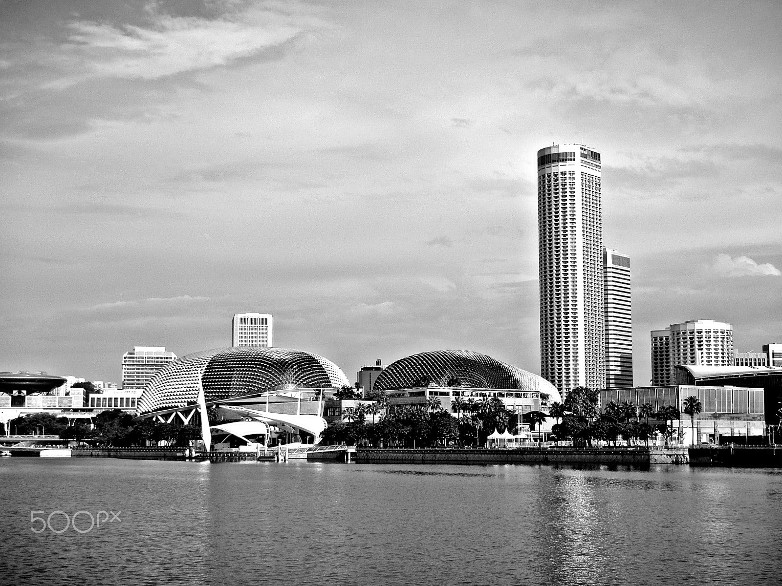 Nikon Coolpix S1200pj sample photo. Black/white city series - esplanade photography