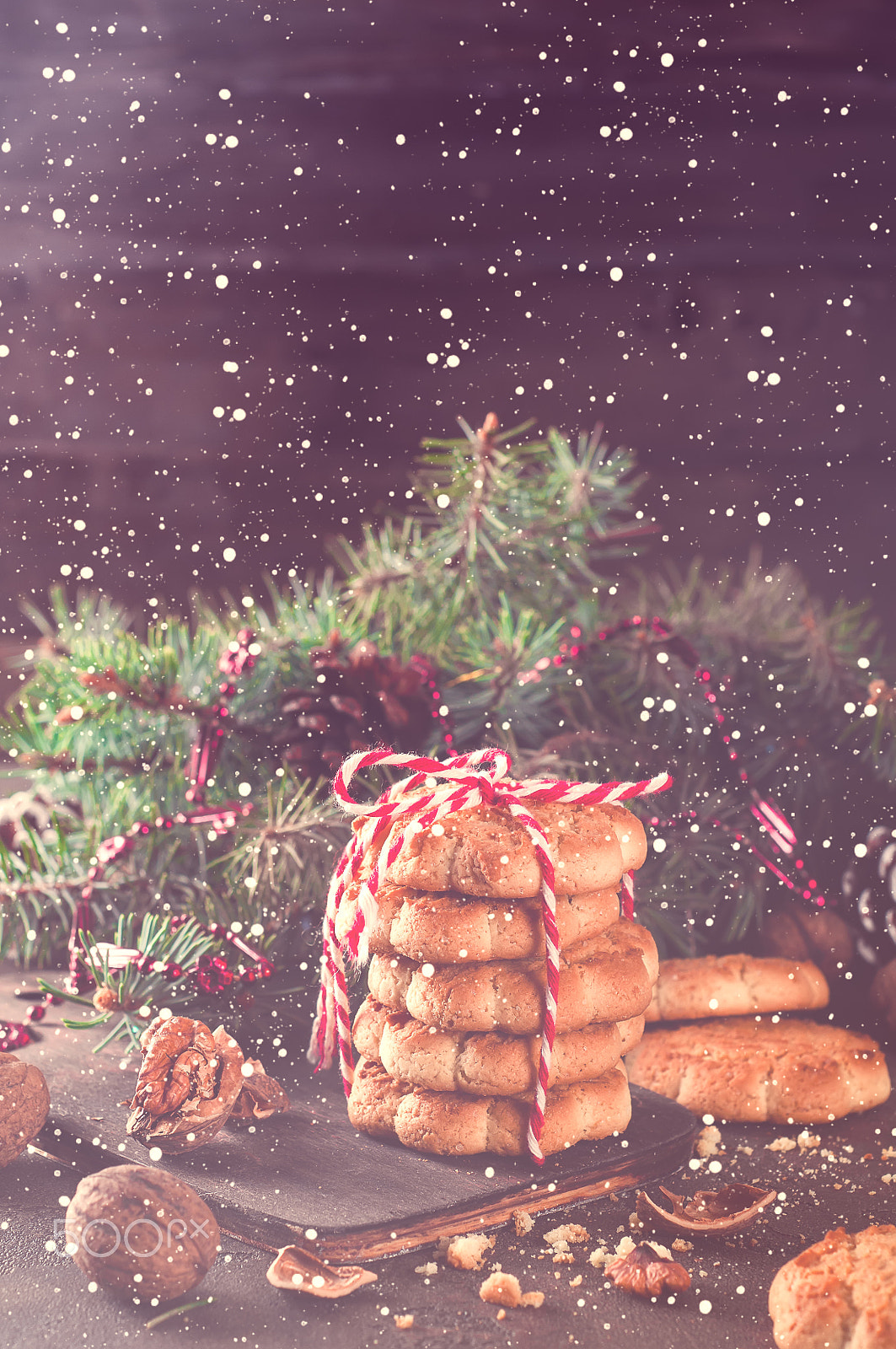 Nikon D90 + AF Nikkor 50mm f/1.8 sample photo. Christmas cookies with festive decoration photography