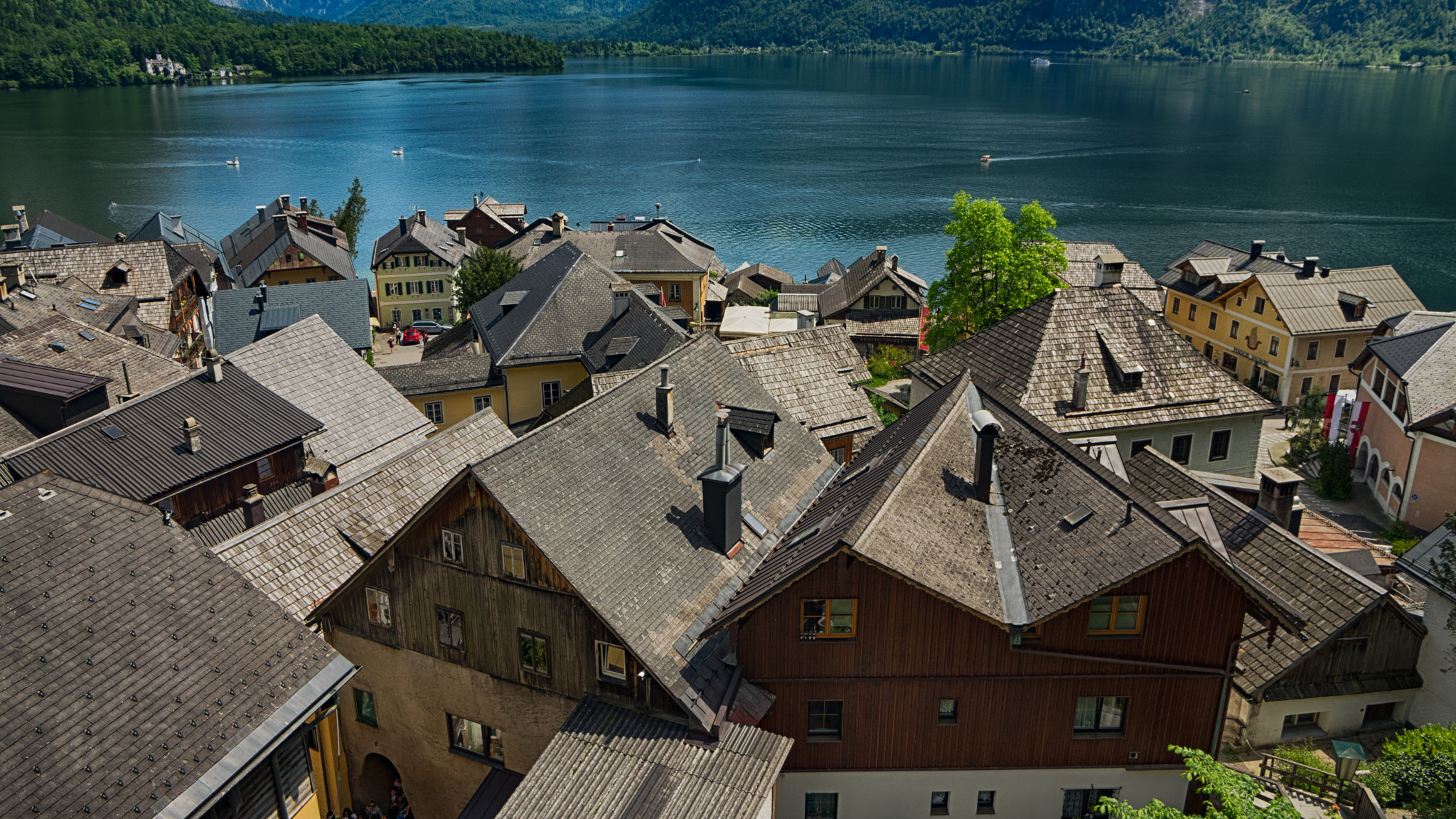 Pentax smc DA 16-45mm F4 ED AL sample photo. Roofs of hallstatt photography