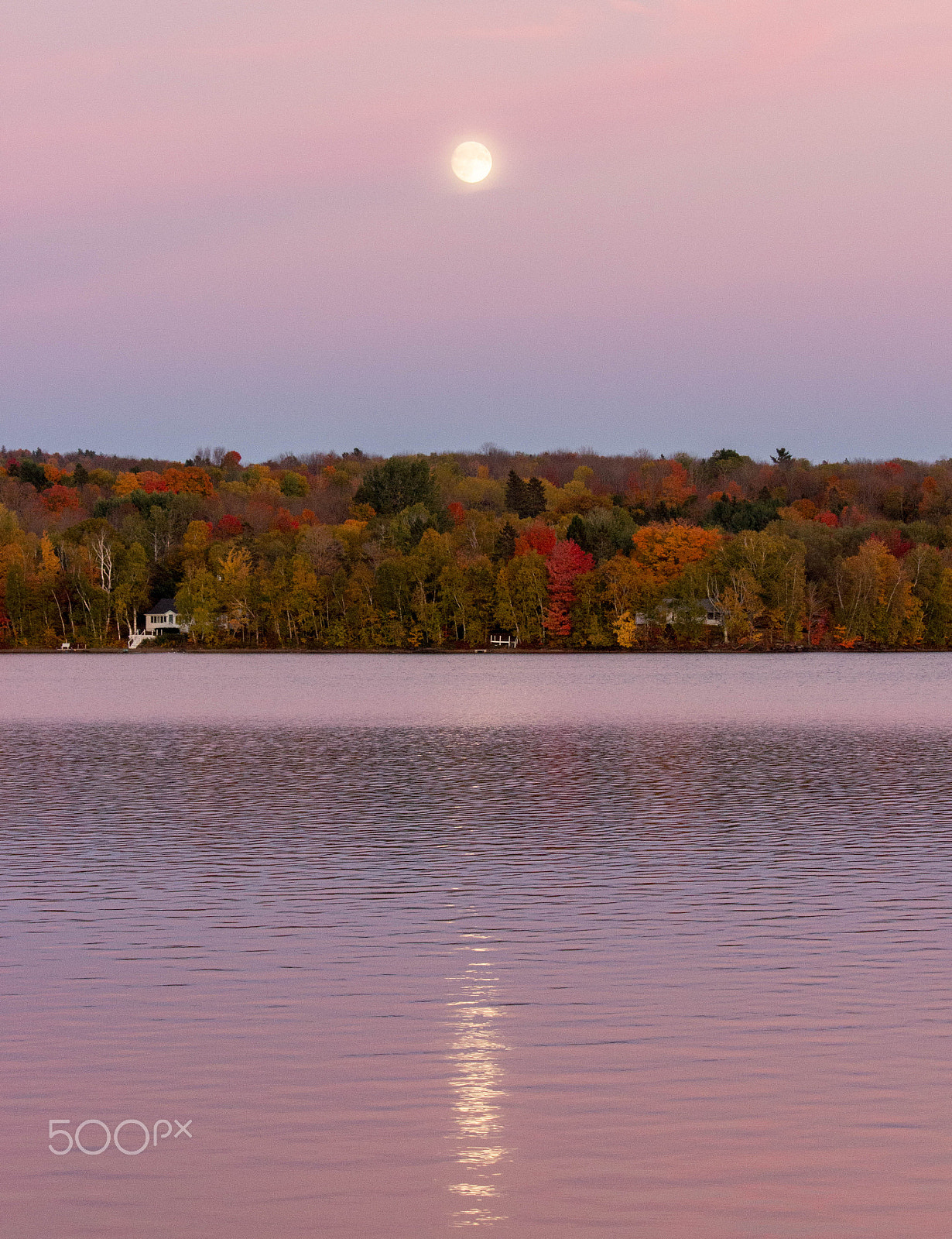 Canon EF-S 55-250mm F4-5.6 IS STM sample photo. Autumn moon photography