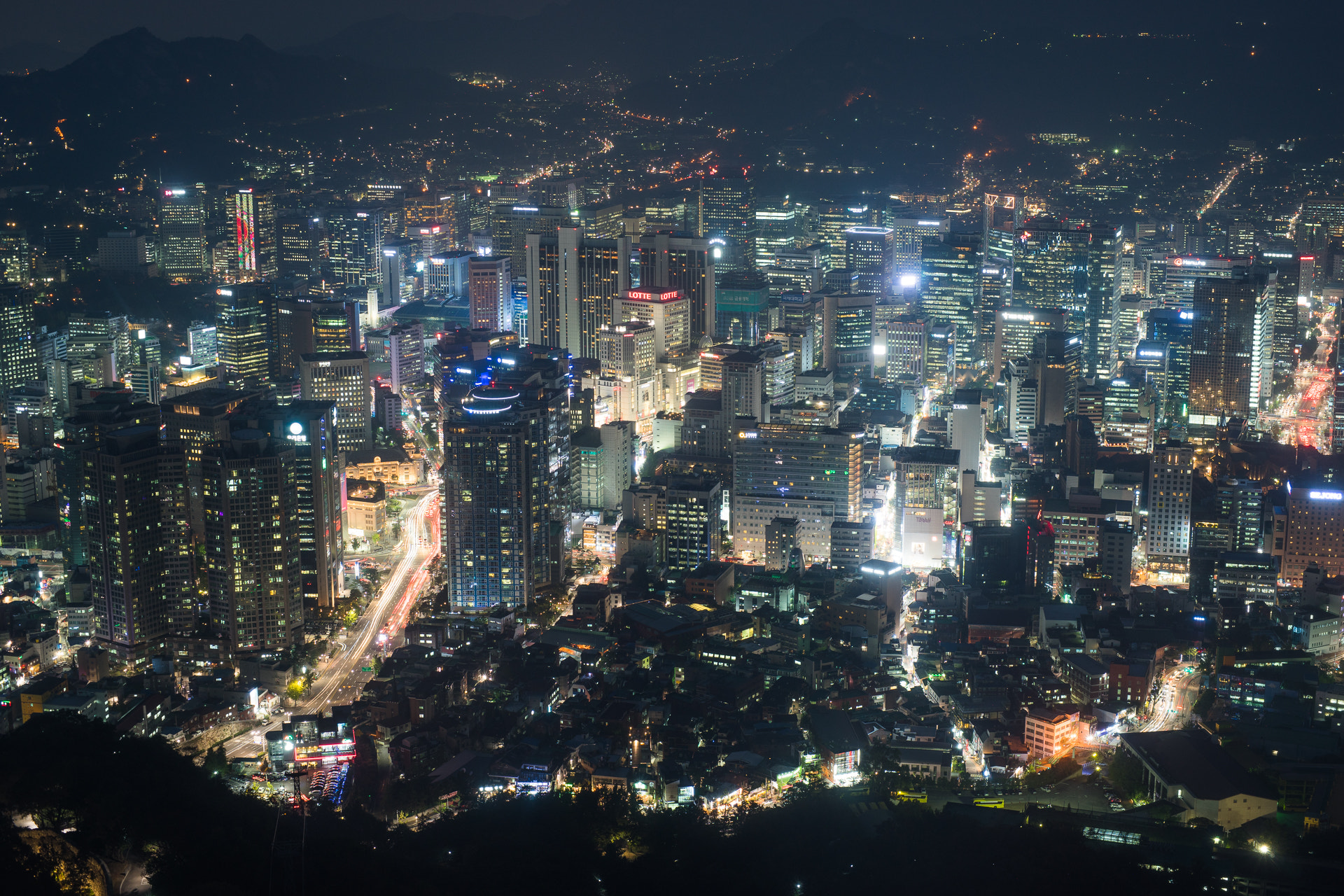 Sony a7 + Minolta AF 50mm F1.4 [New] sample photo. Seoul at night photography