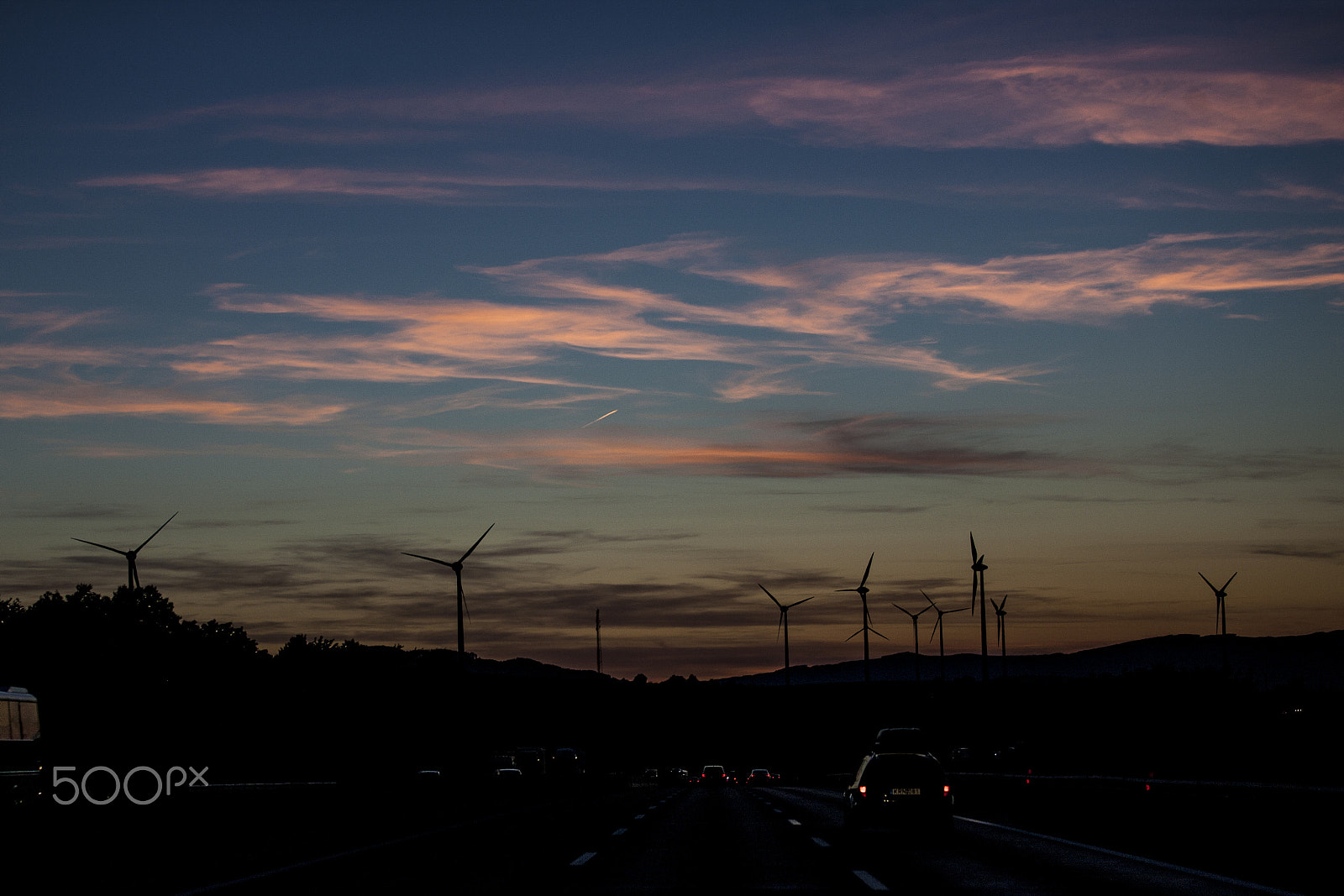 Canon EOS-1Ds Mark III sample photo. Sunset on road photography