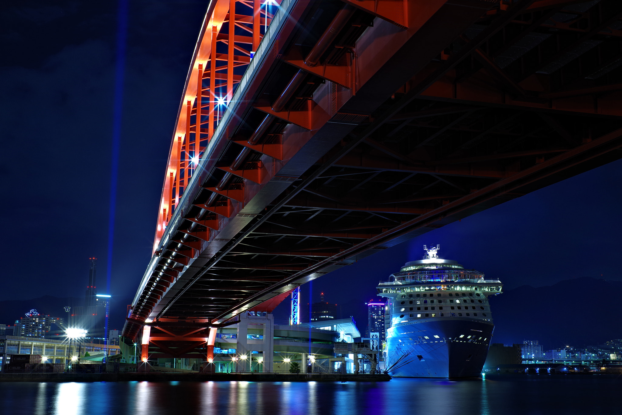 Pentax K-1 sample photo. Bridge and ship photography