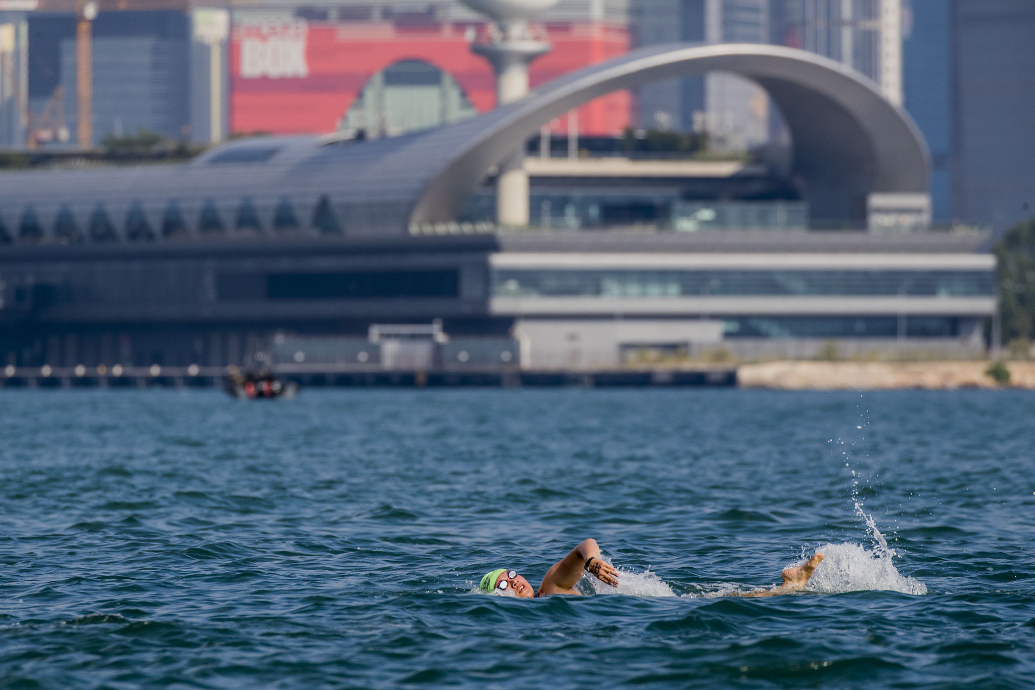 Canon EOS-1D X Mark II sample photo. Hk harbour swim photography