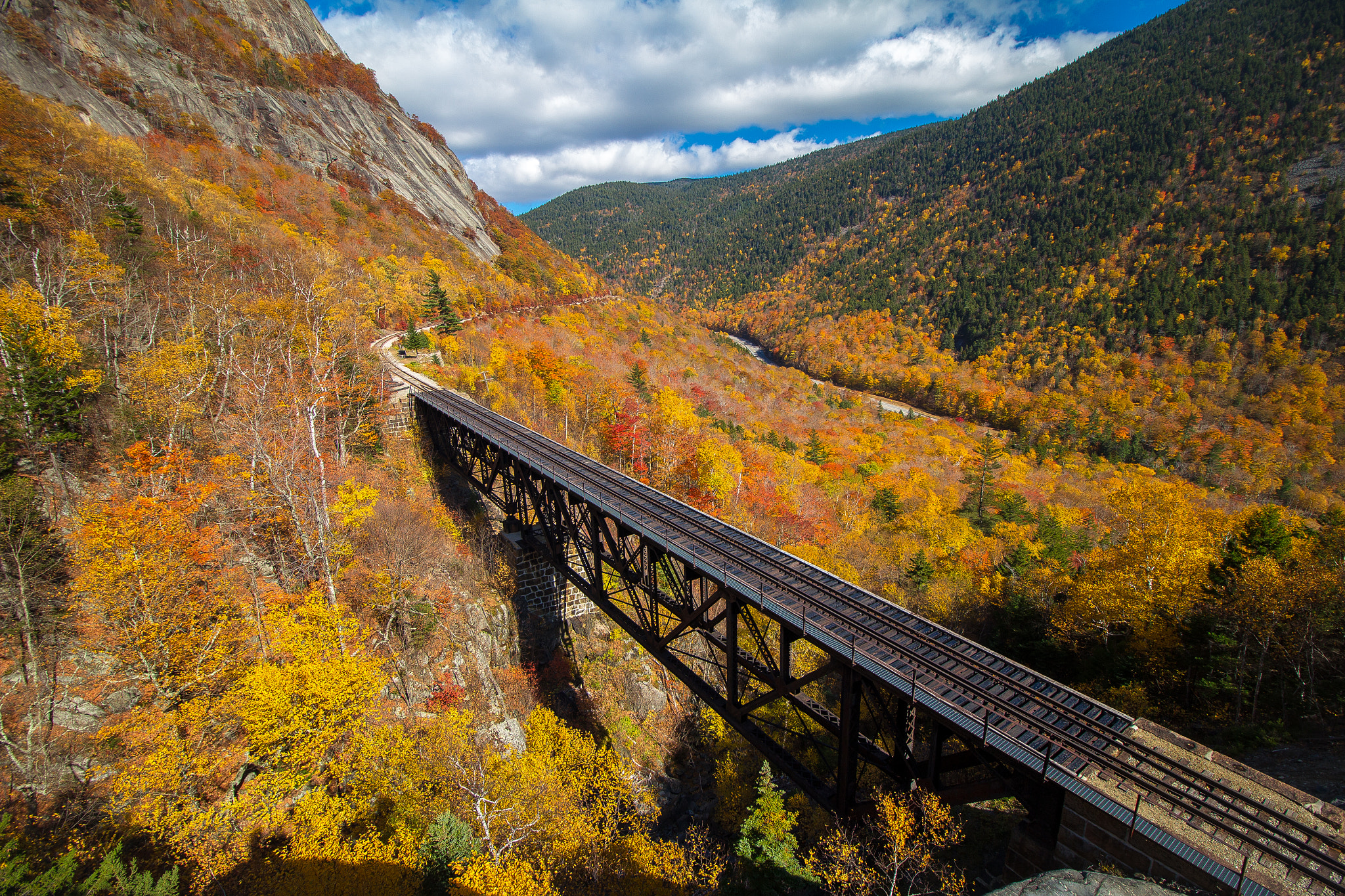 Canon EOS 100D (EOS Rebel SL1 / EOS Kiss X7) sample photo. Crawford notch fall tracks photography